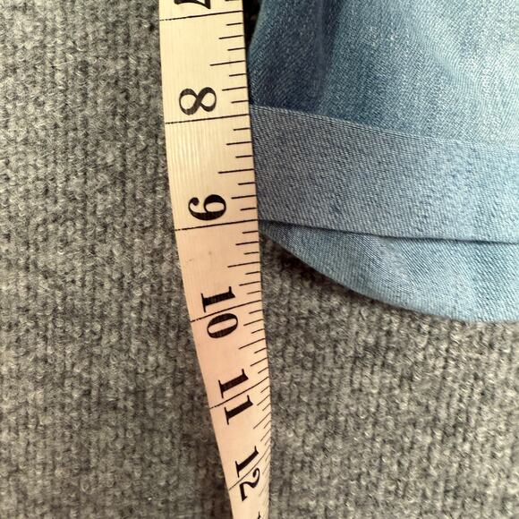 New Signature Levi's Strauss Size 8 W34 Mid Rise Bermuda Shorts Denim Blue - Picture 7 of 9